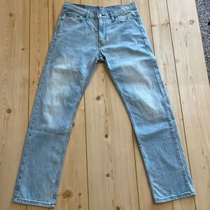 Levis 513 Slim Straight Jeans Mens 30x32 Light Wash Blue Denim 05513-0599